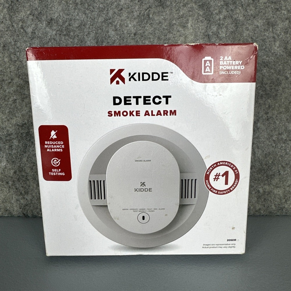 Kidde Battery Powered Smoke Detector Alarm with Photoelectric Sensor 20SDR NEW